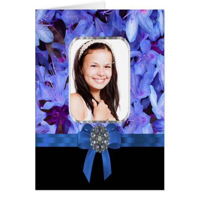 Personalisiertes Foto der blauen Blume (Vorne)