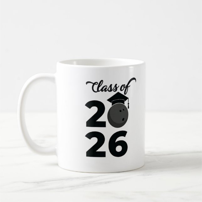 Personalisiertes Foto der Bowling-Klasse 2026  Kaffeetasse (Links)