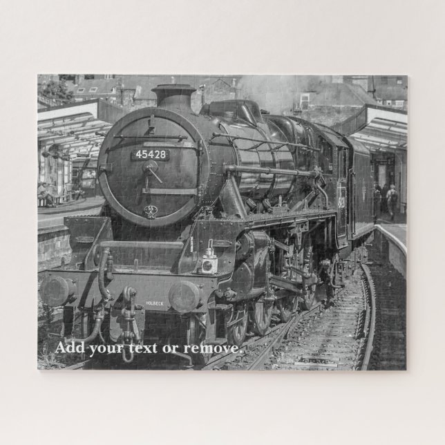 Personalisiertes Foto der englischen Dampfbahn, Puzzle (Horizontal)