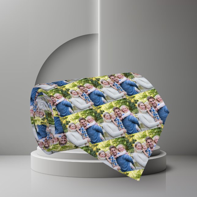 Personalisiertes Foto der Weihnachtsfamilie Krawatte (Von Creator hochgeladen)