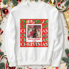Personalisiertes Foto der Weihnachtsfamilie Sweatshirt