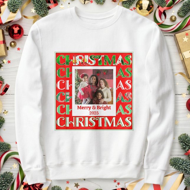 Personalisiertes Foto der Weihnachtsfamilie Sweatshirt (Von Creator hochgeladen)