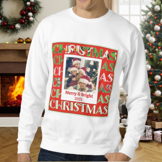 Personalisiertes Foto der Weihnachtsfamilie Sweatshirt (Von Creator hochgeladen)