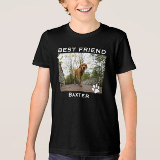 Personalisiertes Foto des besten Freundes Hundes Tri-Blend Shirt