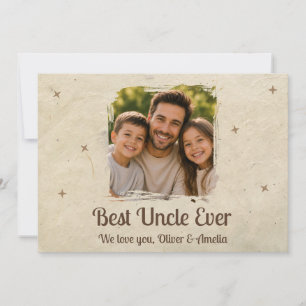 Personalisiertes Foto des besten Onkels aller Zeit Feiertagskarte