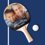 Personalisiertes Foto des glücklichen Vaters Tischtennis Schläger<br><div class="desc">Individuell bedruckte Tischtennispaddel personalisiert mit Ihrem Foto und individuelle Happy Vatertag Nachricht. Fügen Sie ein Foto mit Ihrem Vater hinzu und verwenden Sie die Designtools, um Ihre eigene Nachricht zu schreiben oder einfach Ihren Namen hinzuzufügen. Passen Sie es an, um die Schriftart und Farben des Textes zu ändern oder um...</div>