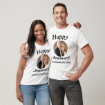 Personalisiertes Foto des Happy Anniversary T-Shirt<br><div class="desc">Personalisiert Modern Happy Anniversary Foto T - Shirt. Erstellen Sie Ihre eigene mit einem Foto,  Namen des Paares und Beruf</div>