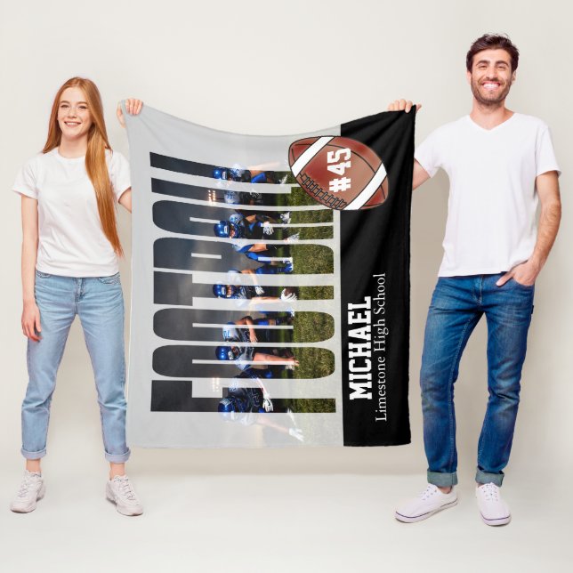 Personalisiertes 🏈 Foto Design Fleecedecke (Beispiel)