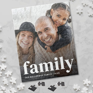 Personalisiertes Foto einer modernen Familie Puzzle
