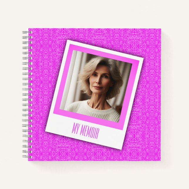 Personalisiertes Foto Elegantes Rosa Notizbuch (Vorderseite)