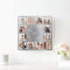 Personalisiertes Foto Elegantes Silber Quadratische Wanduhr (Home)