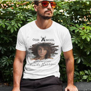 Personalisiertes Foto  Engel Wing  Gedenklicher T  T-Shirt