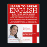 Personalisiertes Foto, Englischkurs Flyer<br><div class="desc">Personalisierte Fotografie,  Englischsprachige Kurse Werbung Flyer durch den Business Card Store.</div>