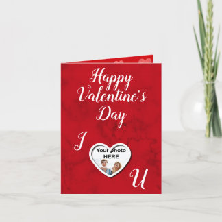 Personalisiertes Foto Frohen Valentinstag Feiertagskarte