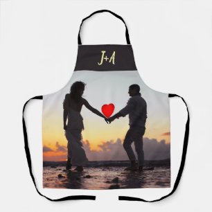 Personalisiertes Foto Frohen Valentinstag Schürze