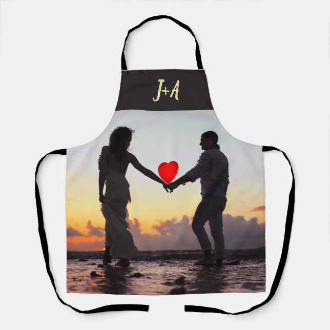 Personalisiertes Foto Frohen Valentinstag Schürze (Vorderseite)