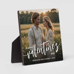 Personalisiertes Foto Frohes Valentinstag Elegante Fotoplatte
