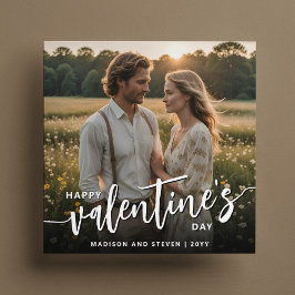 Personalisiertes Foto Frohes Valentinstag Elegante Karte
