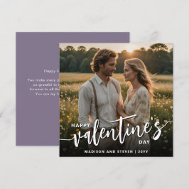 Personalisiertes Foto Frohes Valentinstag Elegante Karte