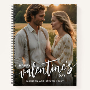 Personalisiertes Foto Frohes Valentinstag Elegante Notizbuch