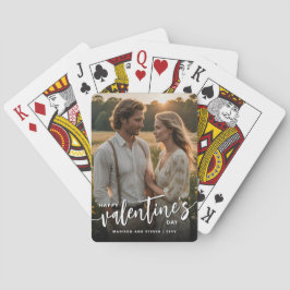Personalisiertes Foto Frohes Valentinstag Elegante Spielkarten