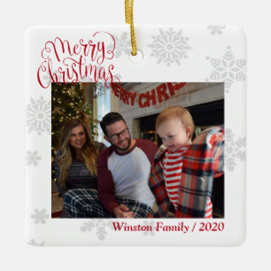Personalisiertes Foto für benutzerdefinierte Text Keramikornament