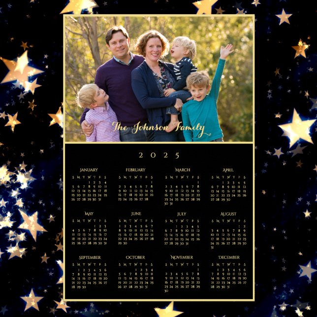 Personalisiertes Foto für Familien im Jahr 2025 Poster (Personalized Family Photo Yearly 2025 Calendar Poster)
