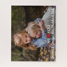 Personalisiertes Foto für Familien Wir Liebe Große Puzzle