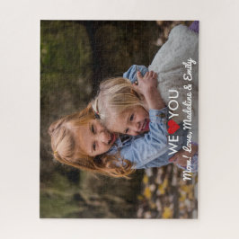 Personalisiertes Foto für Familien Wir Liebe Mama Puzzle