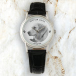 Personalisiertes Foto für Haustiere, benutzerdefin Armbanduhr<br><div class="desc">Ihr Individuelle Name und Ihre Unterschrift in minimaler moderner Typografie umgeben ein beliebtes Foto Ihres geliebten Hauses. Ob Katze oder Hund,  diese Uhr wird für viele Jahre ein perfekter Gedächtnisstütze sein.</div>