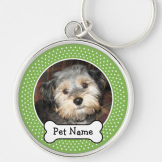 Personalisiertes Foto für Haustiere mit Dog-Knoche Schlüsselanhänger