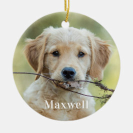 Personalisiertes Foto für Haustiere Weihnachten Keramik Ornament