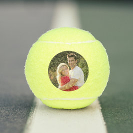 Personalisiertes Foto für Hochzeitspaare Tennisbälle