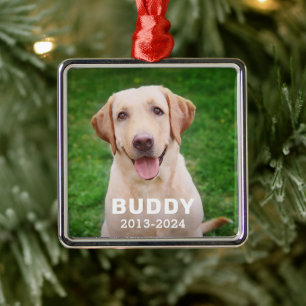 Personalisiertes Foto für Hunde-Memorial Ornament Aus Metall