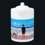 Personalisiertes Foto für Ihr Haustier Teapot<br><div class="desc">Individuelle Foto-Tepots - Ihr eigenes Design mit Begleiter machen - Personalisierte Familie / Freunde / Haustiere oder persönliches Teekorb Geschenk - Fügen Sie Ihr Foto / oder Text / Name - Neu vergrössern und verschieben oder entfernen und fügen Sie Elemente / Text mit Anpassungs-Tool! Sie können dieses Design auf mehr...</div>