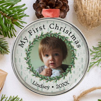 Personalisiertes Foto für Kleinkinder Ornament Aus Metall