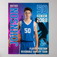 Personalisiertes Foto für Senior-Basketballspieler