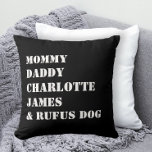 Personalisiertes Foto für Vorlagenfamilie Kissen<br><div class="desc">Name Template Personalisiert Family Foto Kopfkissen aus Ricaso - perfekte Sake</div>