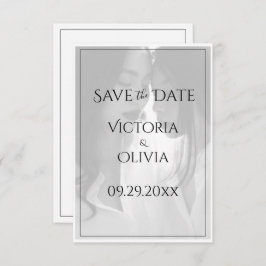 Personalisiertes Foto Gay Lesbian Save the Date