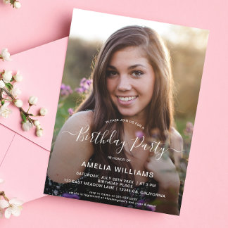 Personalisiertes Foto Geburtstag im Alter Einladung