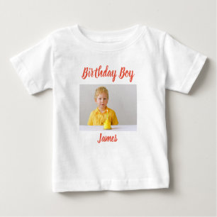 Personalisiertes Foto Geburtstagskind Baby Baby T-shirt