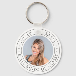 Personalisiertes Foto Geburtstagsparty Favoriten f Schlüsselanhänger