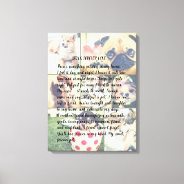 Personalisiertes Foto-Gedenkgedicht Leinwanddruck