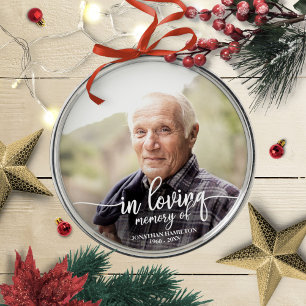 Personalisiertes Foto-Gedenkstück in Liebevoller E Ornament Aus Metall