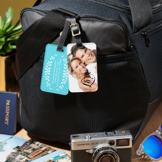 Personalisiertes Foto Gepäckmarke Gepäckanhänger (Vorderseite & Rückseite)