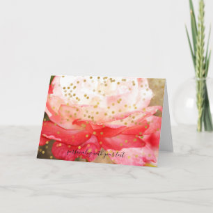 Personalisiertes Foto Gold Confetti Overlay Karte