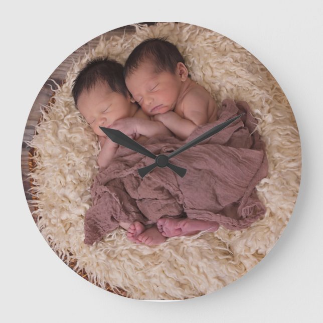 Personalisiertes Foto Große Wanduhr (Vorderseite)