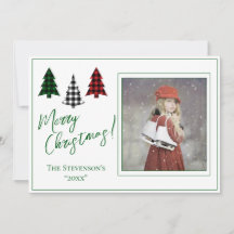 Personalisiertes Foto Grün frohe Weihnachten Weihn