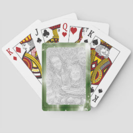 Personalisiertes Foto | Grüner Rahmen Spielkarten