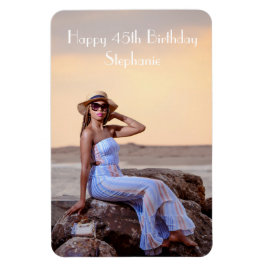 Personalisiertes Foto Happy Birthday Magnet